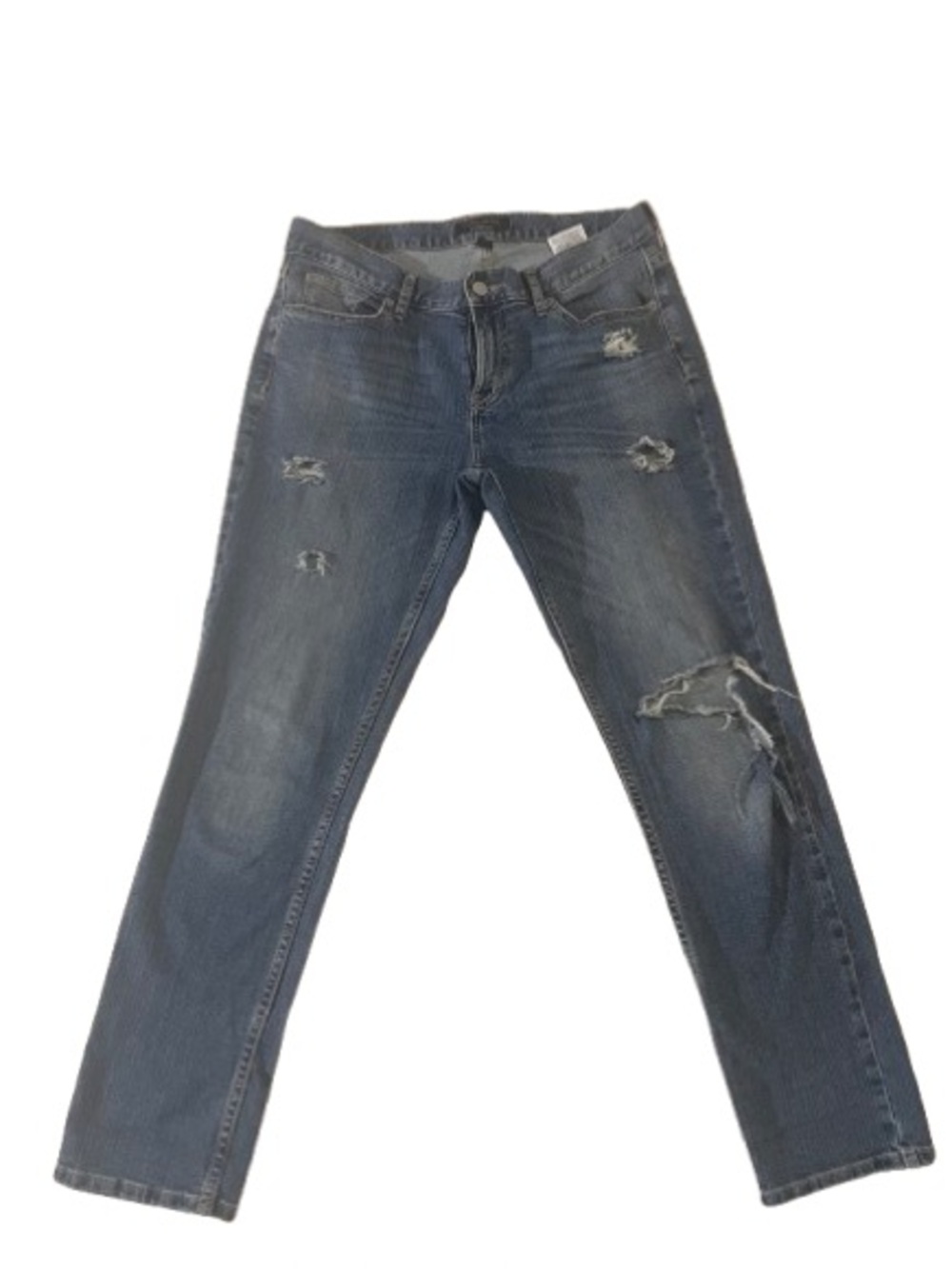 Banana Republic Distressed Boyfriend Jeans Size 27/4 Medium Wash Ripped